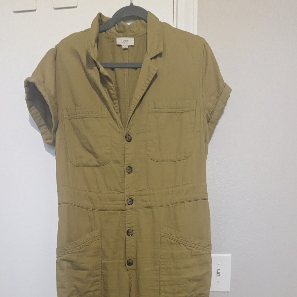 Loft Green linen jumpsuit